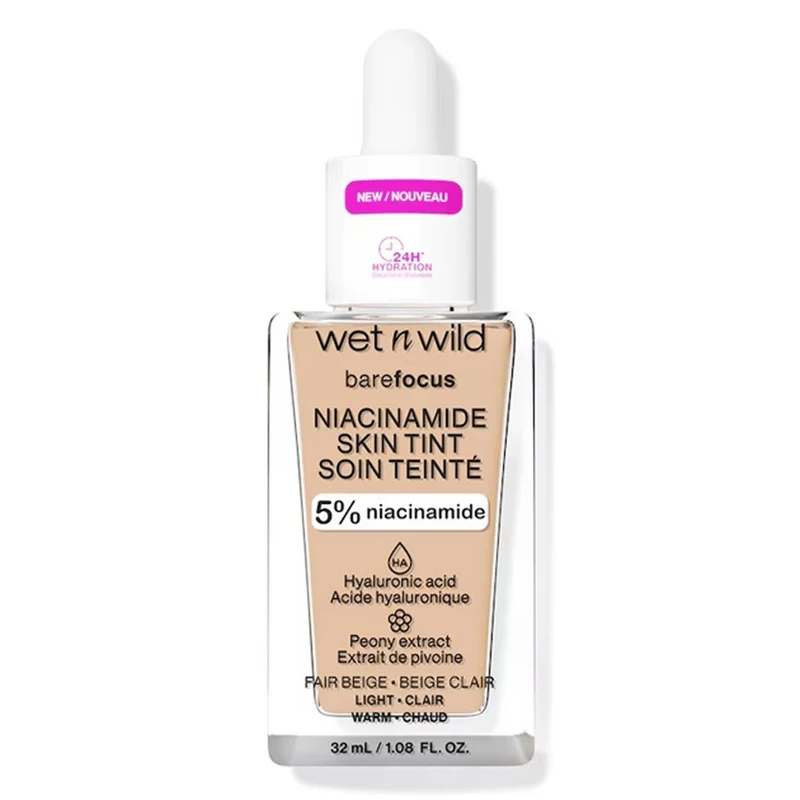 Wet n Wild Bare Focus Niacinamide Beige Chiaro 6089E — Fondotinta