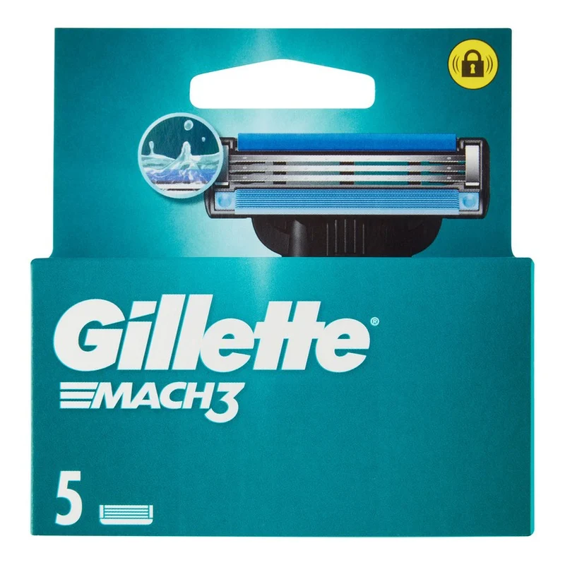 Gillette Mach3 Lamette 5 pz — Lamette Rasoio