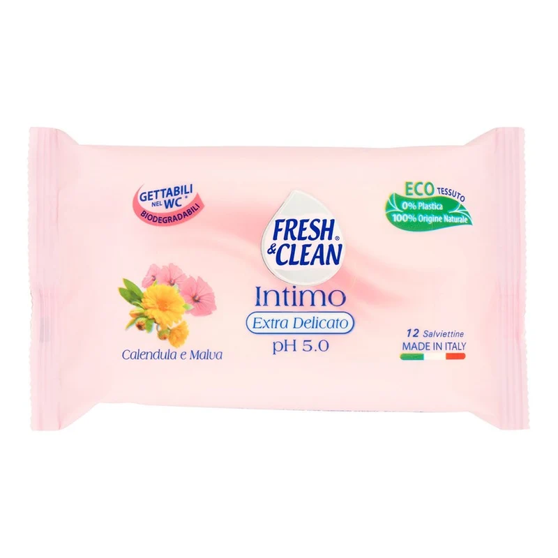 Fresh & Clean Intimo Extra Delicato pH 5.0 Salviettine Umidificate 12 pezzi — Salviette igiene intima