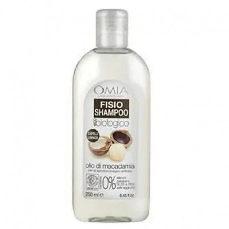 Omia Shampoo Eco Biologico Olio Macadamia Capelli Danneggiati 200 ml — Shampoo