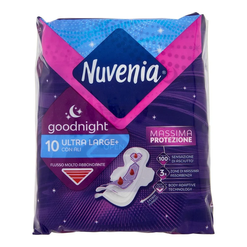 Nuvenia Assorbenti Con Ali Ultra Sottili Notte Goodnight 10 assorbenti — Assorbente