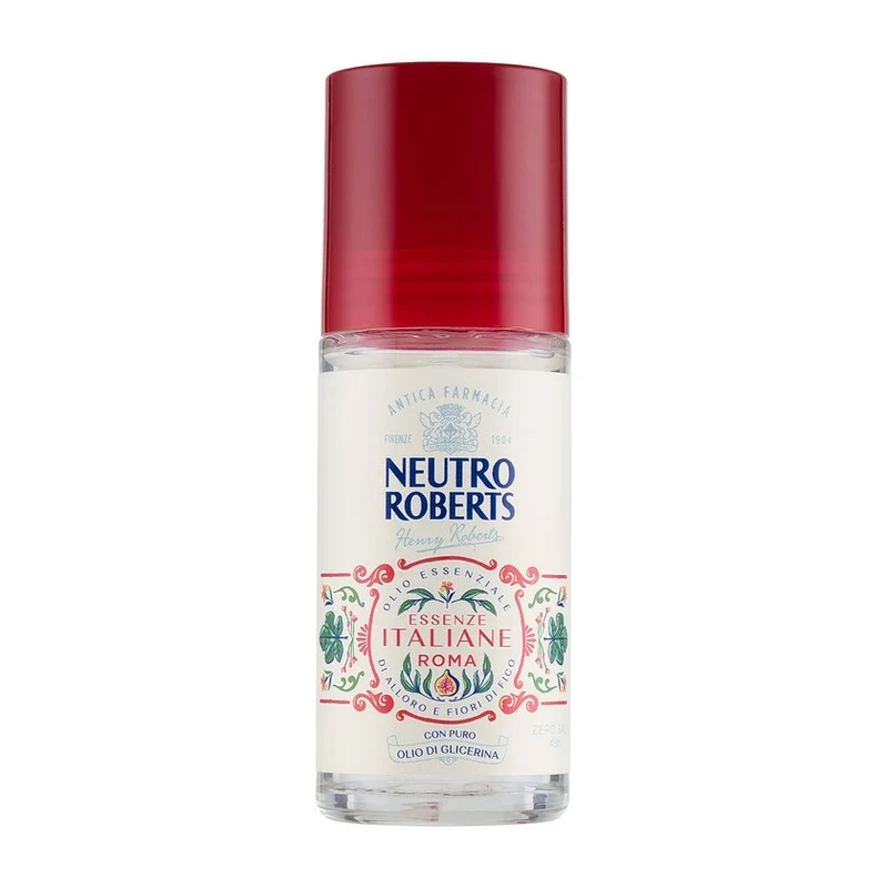 Neutro roberts Essenze Italiane Roma Deodorante Roll-On Olio Essenziale Di Alloro E Fiori Di Fico 50 ml — Deodorante