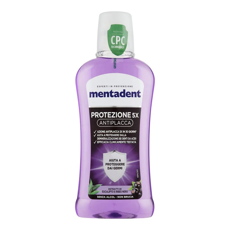 Mentadent Collutorio Protezione 5X Antiplacca 400 ml — Collutorio