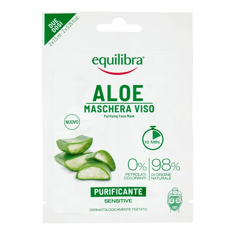 Equilibra Aloe Maschera Viso Purificante 2 x 7,5 ml — Maschera viso