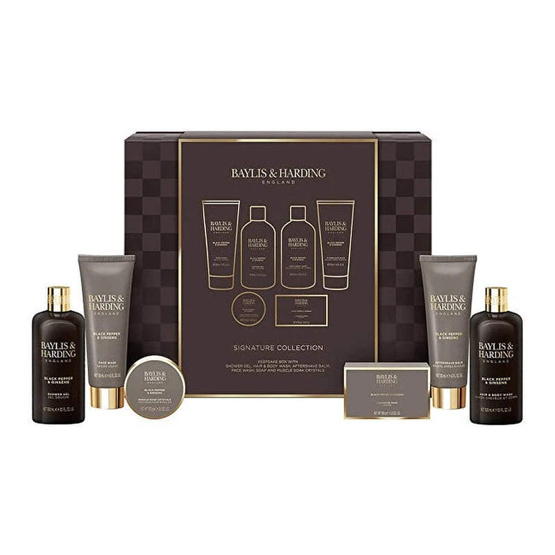 Baylis & harding Set regalo per la cura del corpo Pepe nero e Ginseng 6 pezzi — Set regalo