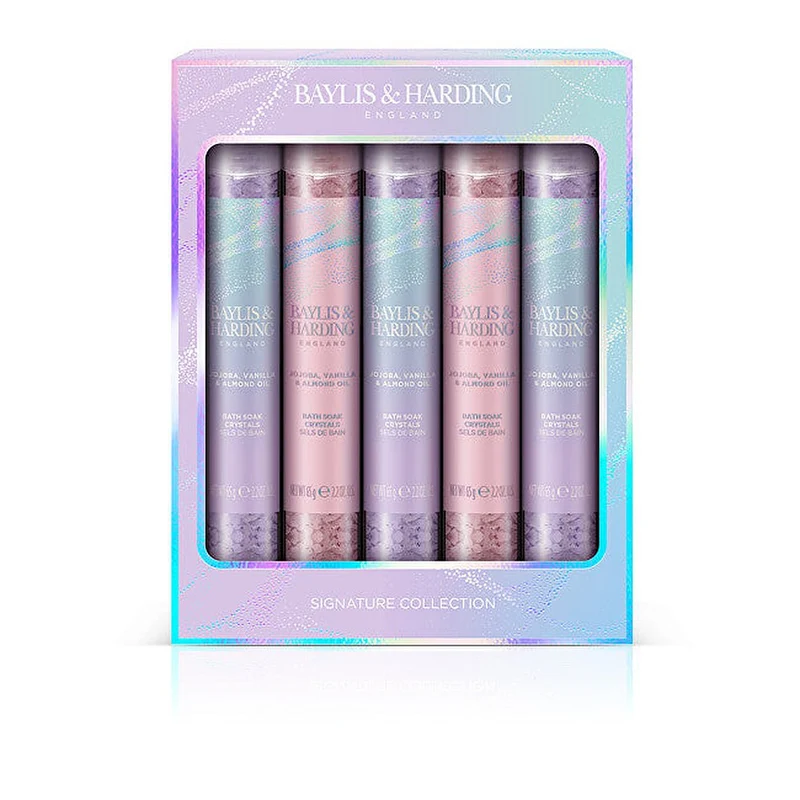 Baylis & Harding Jojoba, Vaniglia e Olio di Mandorla 5 x 65 g — Set Sali da Bagno