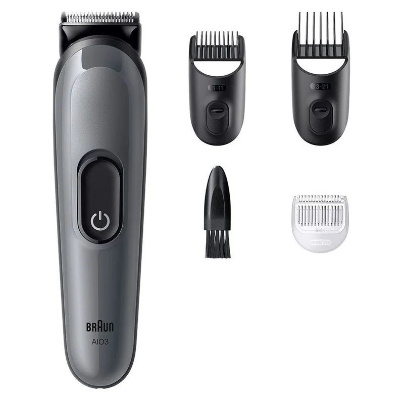 Braun Serie 3 AIO3500 4 in 1 Grigio — Rifinitore Multifunzione