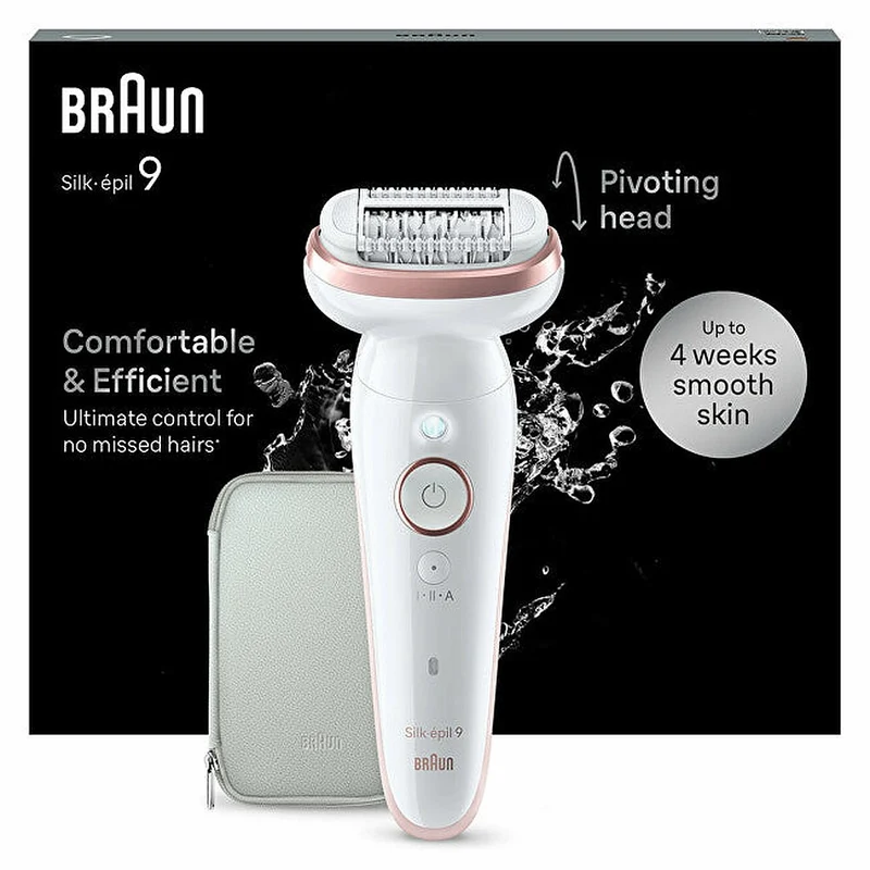 Braun Epilatore Silk·épil 9 9-000 Bianco/Rosa — Epilatore