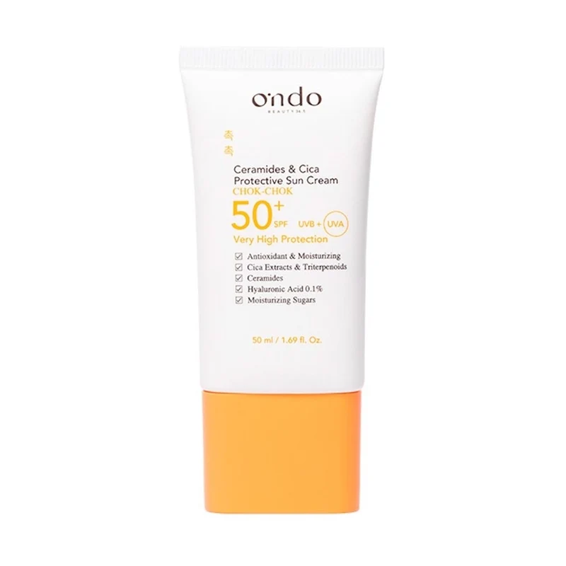 Ondo beauty 36.5 CHOK-CHOK Ceramidi e Cica Crema Solare Protettiva SPF 50+ 50 ml — Crema solare
