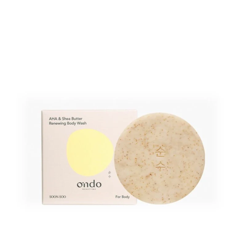 Ondo Beauty 36.5 Soon-Soo AHA & Shea Butter Renewing Sapone Doccia Solido 70 g — Sapone Solido