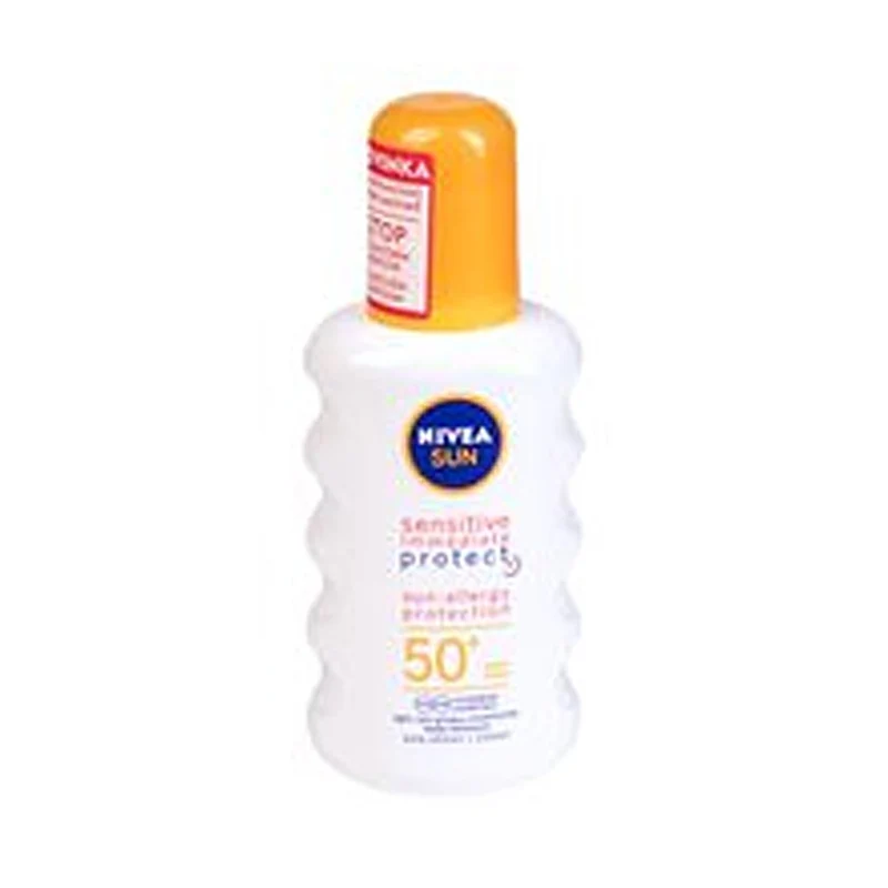 Nivea Spray solare antiallergico Sun Sensitive Protect SPF50 200 ml — Spray solare