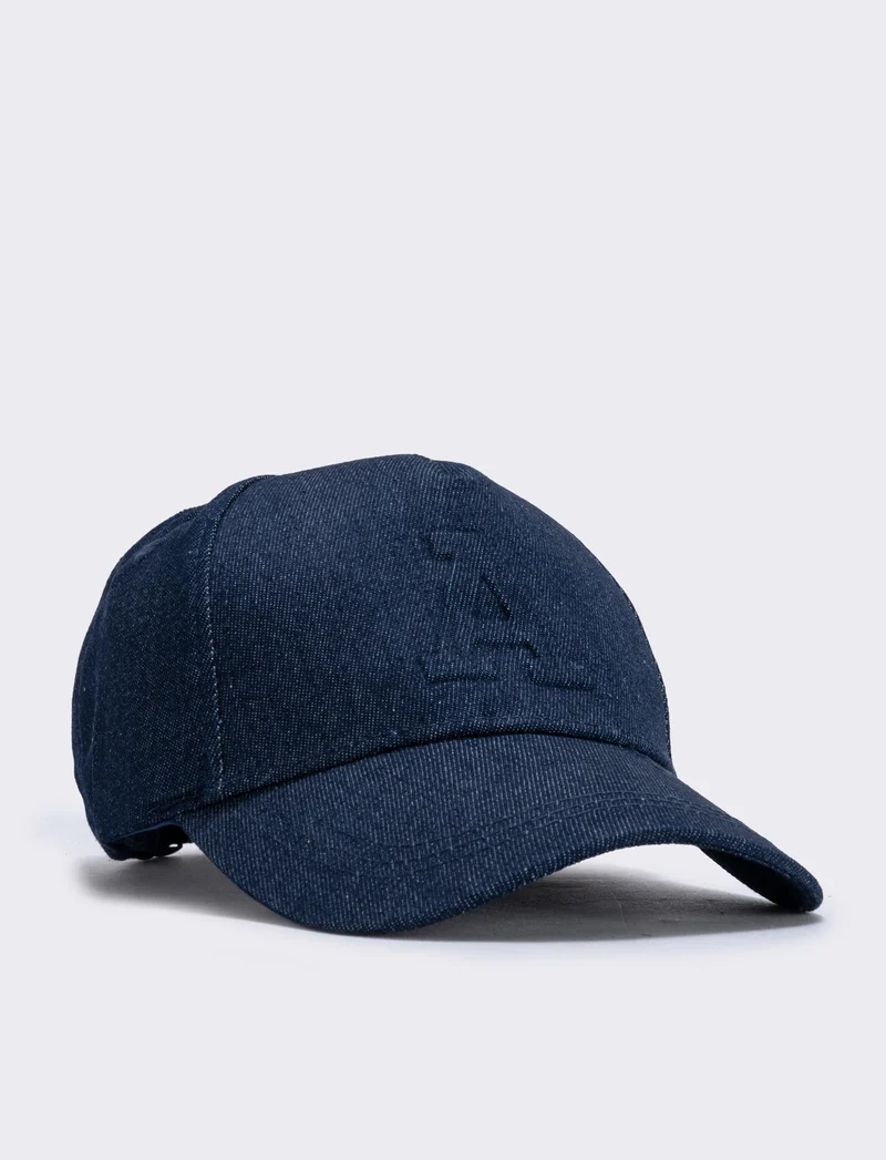 Cappello baseball denim con lettera 3D - var 1