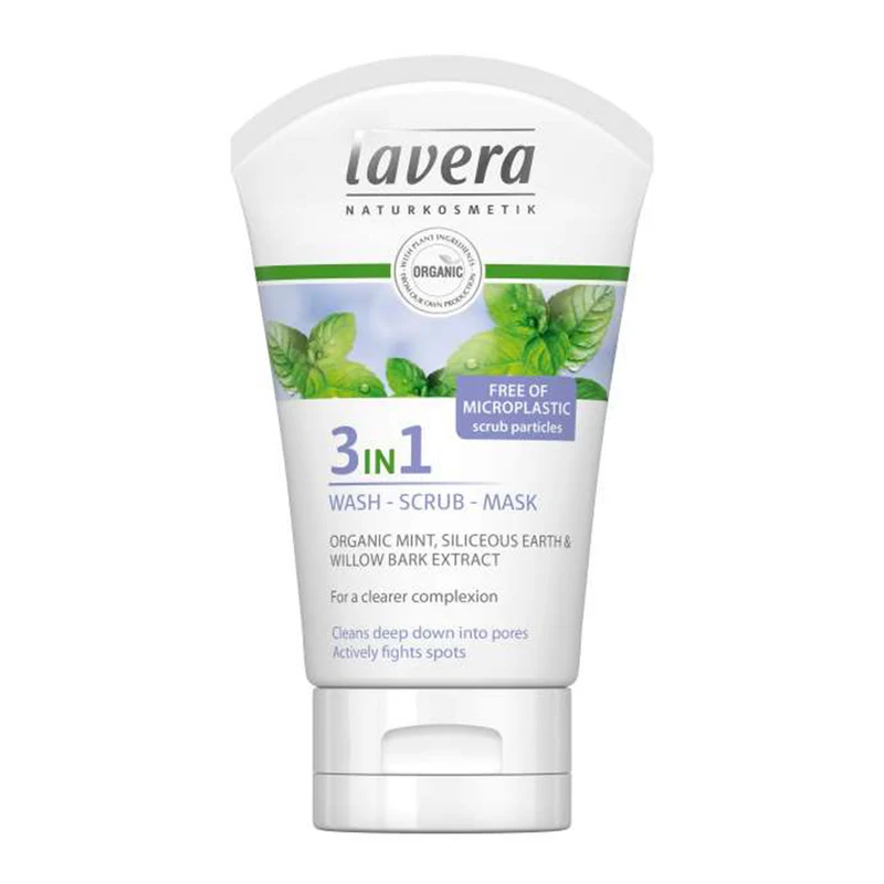 Lavera Lavaggio Scrub Maschera 3in1 125ml — Detergente Viso Multifunzione