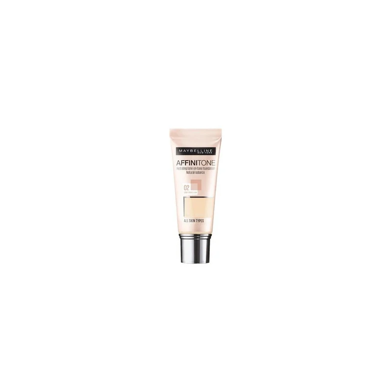 Maybelline Fondotinta Affinitone Hydrating Tone-One-Tone 02 Light Porcelain 30ml — Fondotinta