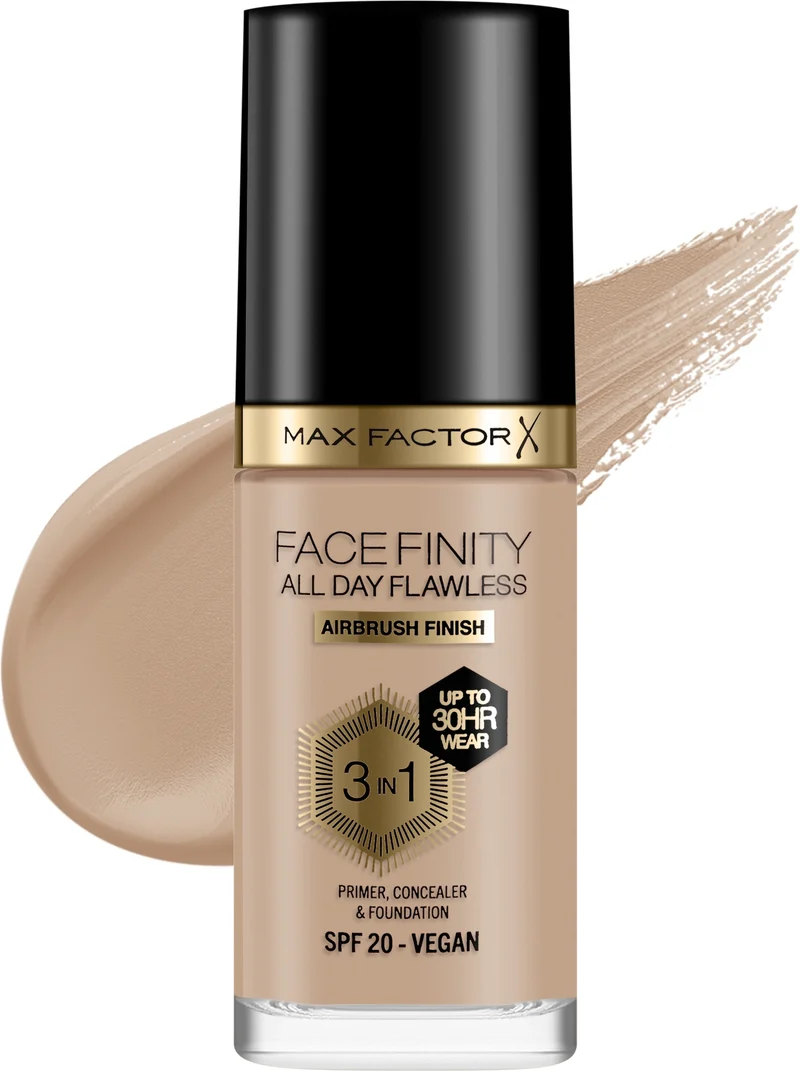 Max Factor All Day Flawless Facefinity 3 in 1 85 Caramel 30ml — Fondotinta