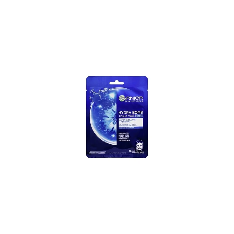 Garnier Moisture Bomb Night-time Maschera Viso in Tessuto 32 g — Maschera Viso