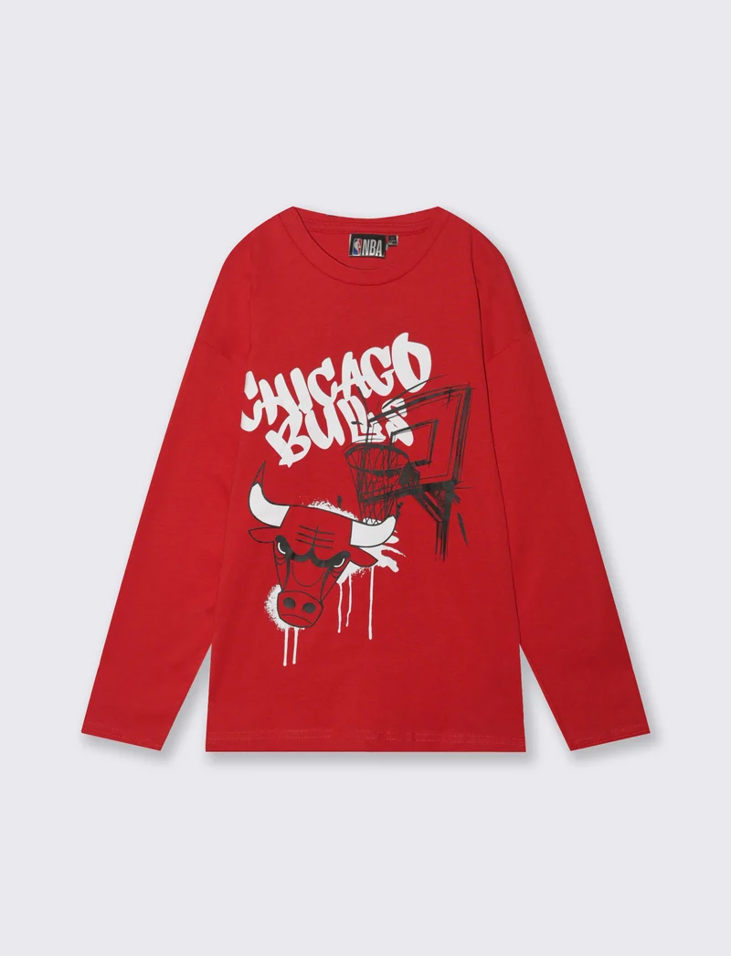 T-shirt NBA manica lunga - Rosso
