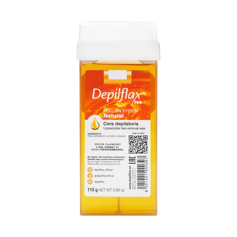 Depilflax 100 Cera Depilatoria Rotolo Naturale 110 g — Cera Depilatoria