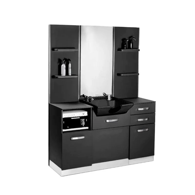 Gabbiano Consolle parrucchiere B085B nero — Consolle parrucchiere