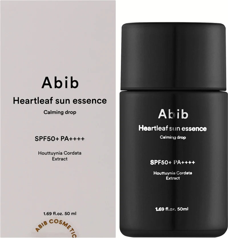 Abib Heartleaf Sun Essence Calming Drop SPF 50+ PA++++ 50 ml — Solare viso