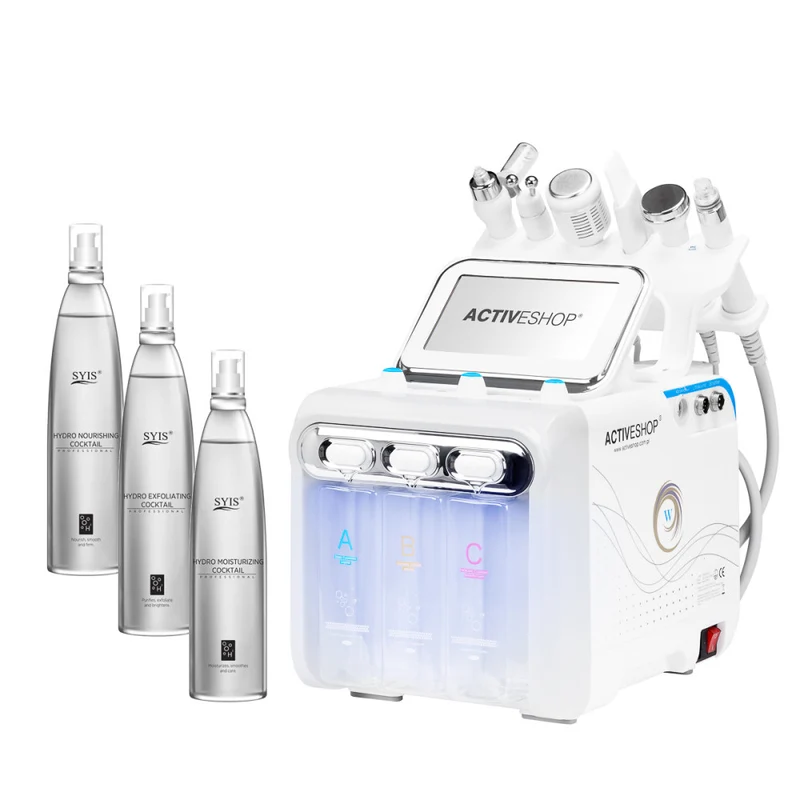 Activeshop Hydrogen H2+ 6W1 + 3 liquidi Hydro Coctail SYIS — Dispositivo di pulizia