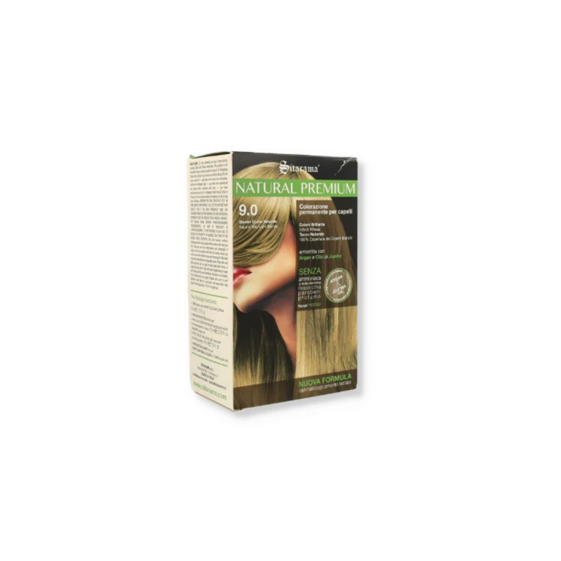 Sitarama Natural Premium Tinta Permanente 9.0 Biondo Chiarissimo — Tinta capelli