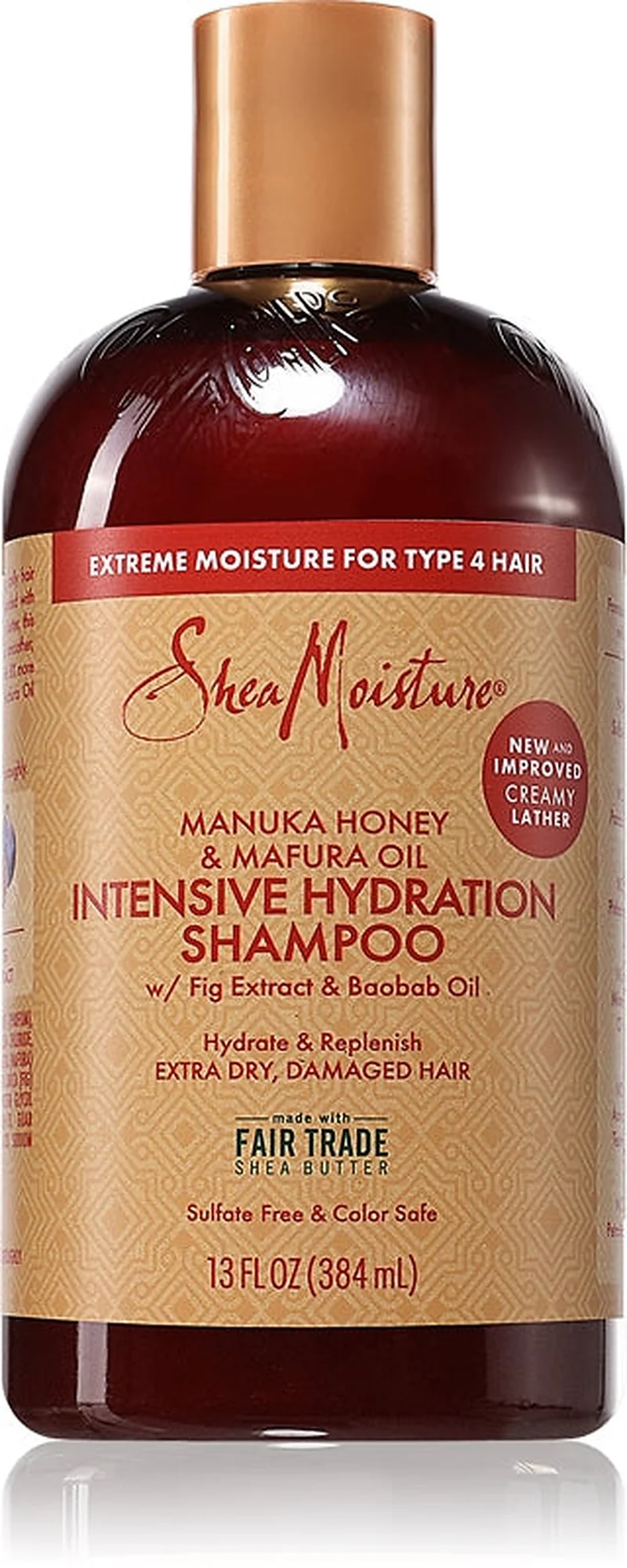 Shea Moisture Manuka Honey & Mafura Oil Shampoo idratante intenso capelli rovinati 384 ml — Shampoo