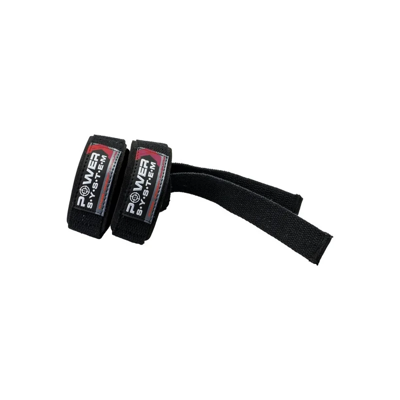 Power System Power Straps Nero & Rosso 2 pezzi — Cinghie fitness