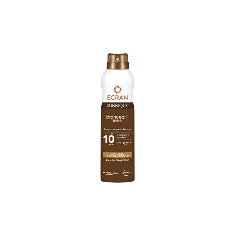 Ecran Sunnique Broncea Abbronzante SPF10 250ml — Olio solare spray