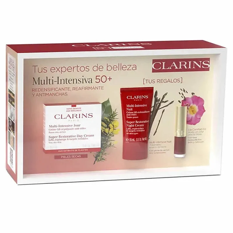 Clarins Super Ristrutturante Crema Giorno Pelle Molto Secca 50 ml Set 3 pezzi — Crema viso