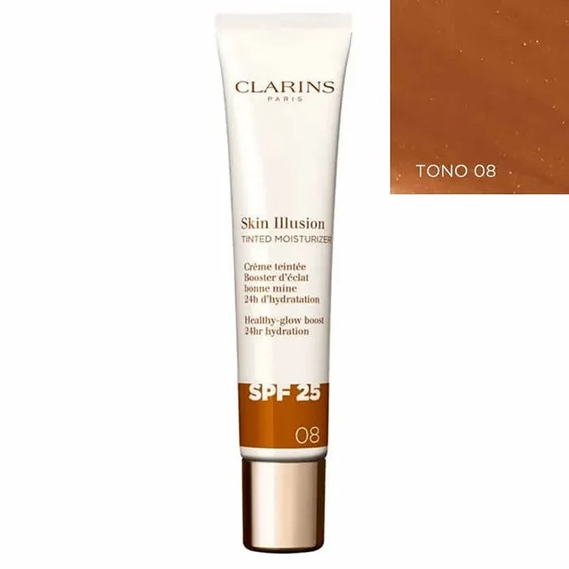 Clarins Skin Illusion Tinta colorata Spf25 08 40 ml — Crema idratante colorata SPF