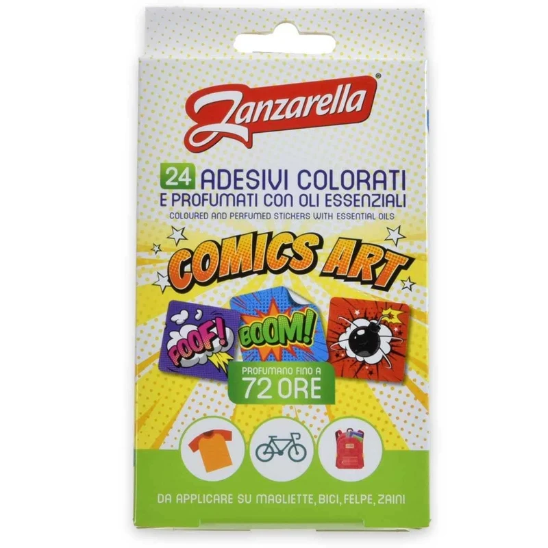 Zanzarella 24 Adesivi per Zanzare 72 Ore Comics — Adesivo per zanzare
