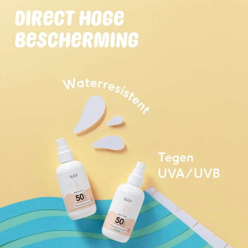 Naif Baby & Kids Mineral Sunscreen SPF 50 100 ml — Spray Solare