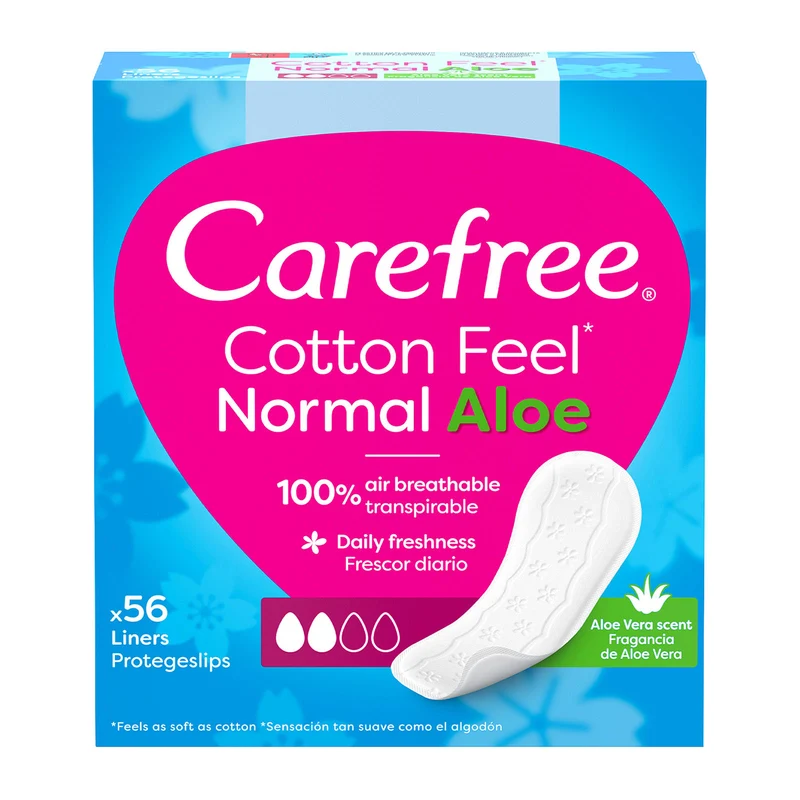 Carefree Normal Aloe Protector Cotone 56 Unità — Assorbente igienico