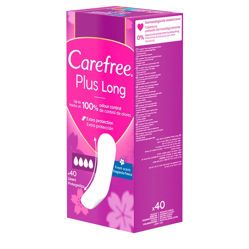Carefree Plus Protettore lungo fragranza fresca 40 unità — Assorbente igienico