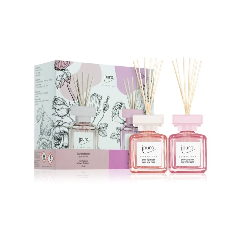 Ipuro Essentials Light & Pure Rose 2× 50 ml — Set/Cofanetto