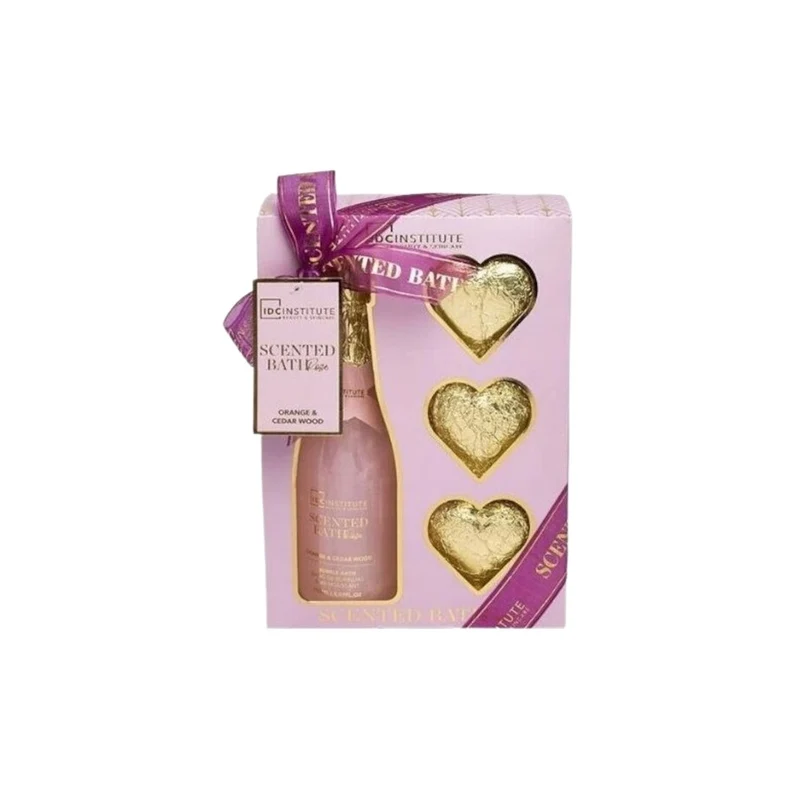 IDC Institute Scented Bath Rose Donna Sale da Bagno 150 ml + Bomba da Bagno 3x40 g — Set Bagno