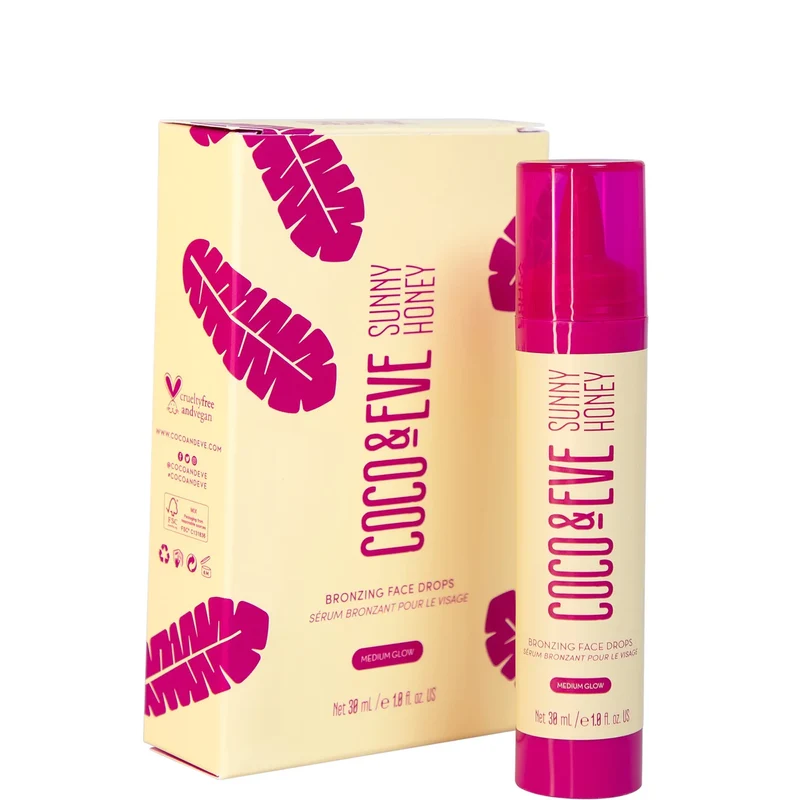 Coco & Eve Sunny Honey Gocce Autoabbronzanti Medium Glow 30 ml — Autoabbronzante viso