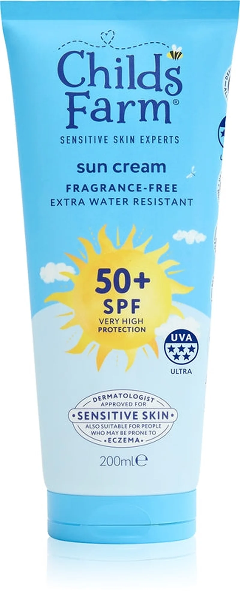 Childs Farm Suncare Crema abbronzante SPF 50+ senza profumazione 200 ml — Crema solare