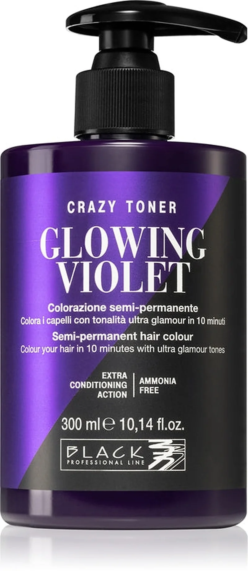 Black Professional Line Crazy Toner Glowing Violet 300 ml — Tonico colorante capelli