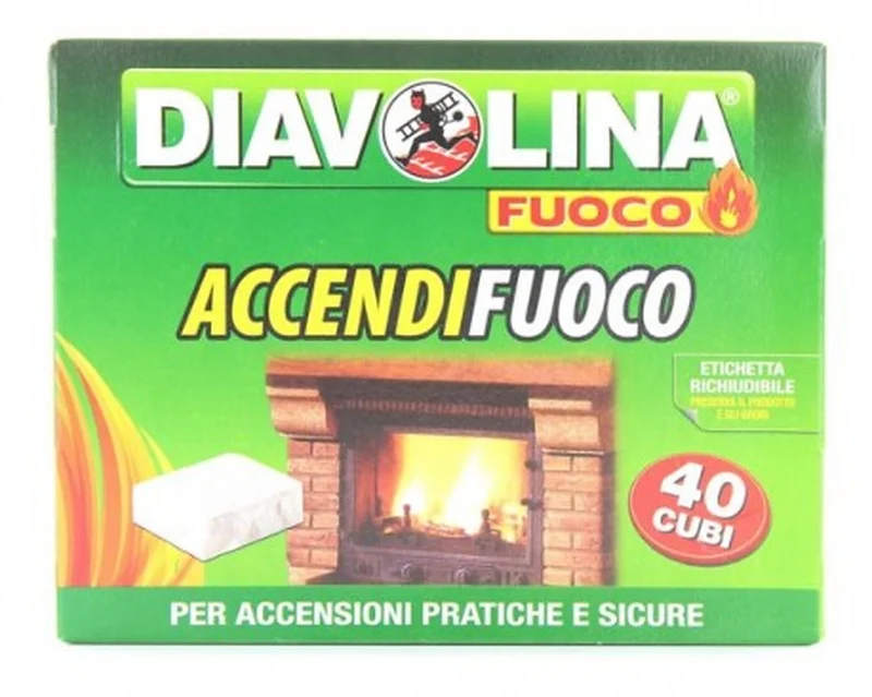 Diavolina Cubi Accendifuoco 40 pezzi — Cubi accendifuoco