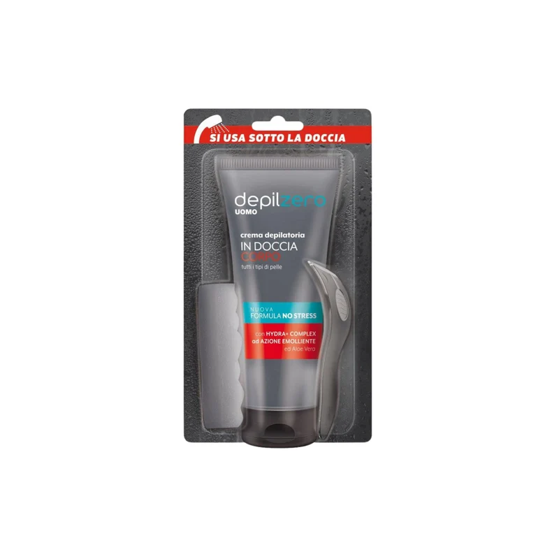 Depilzero Crema Depilatoria Uomo Con Aloe Vera 200 ml — Crema depilatoria