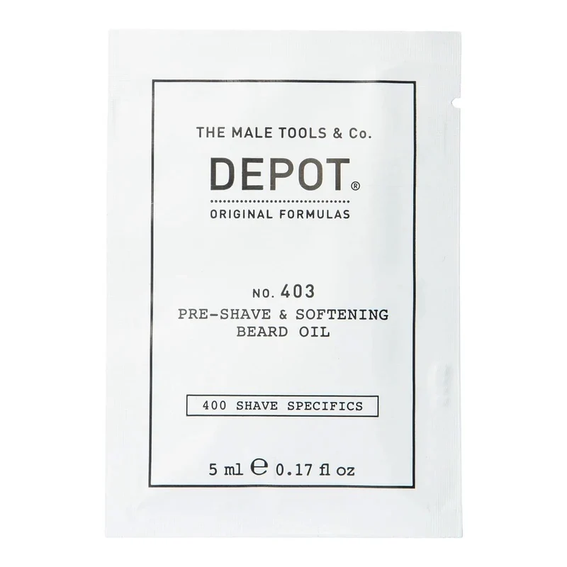 Depot 400 Specifiche per la rasatura n. 403 Pepe nero fresco 5 ml — Olio pre-rasatura