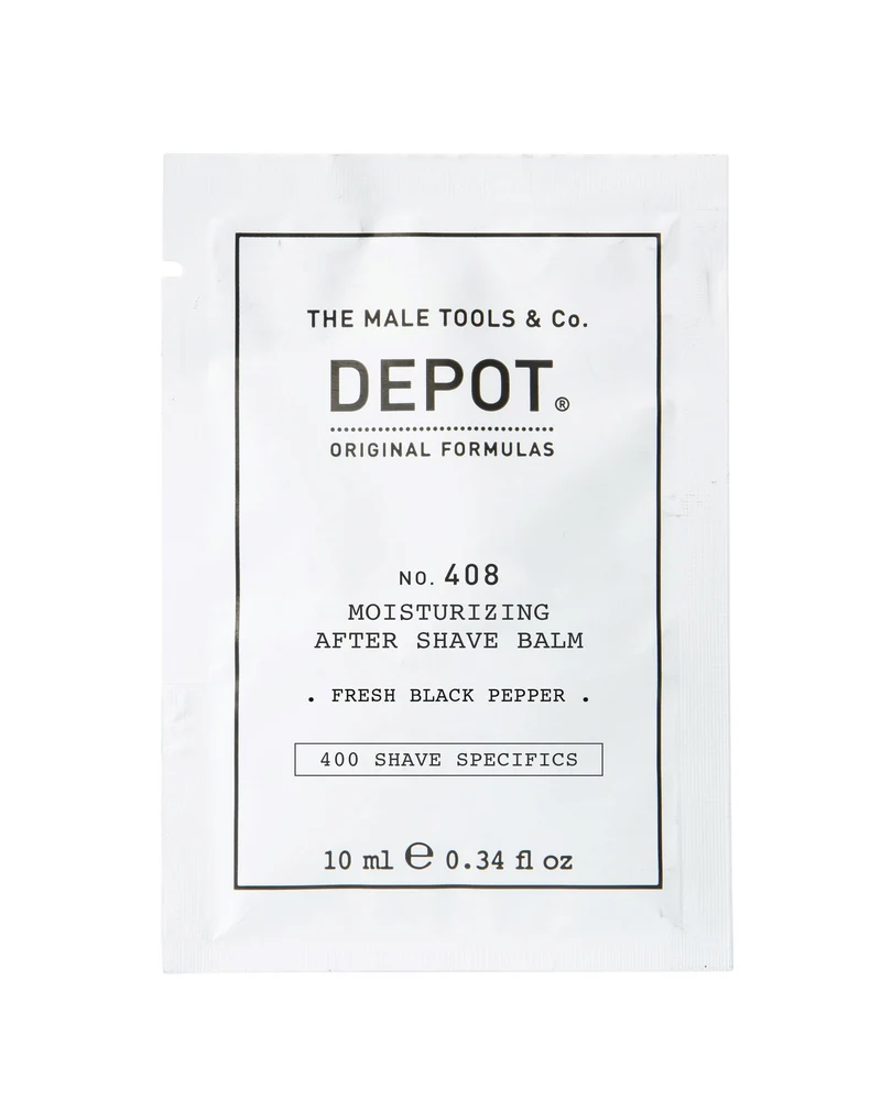 Depot 400 Specifiche per la rasatura n. 408 Pepe nero fresco Balsamo dopobarba 10 ml — Balsamo dopobarba
