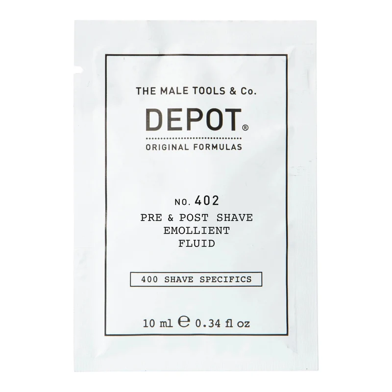 Depot 400 Specifiche per la rasatura n. 402 Fluido lenitivo 10 ml — Fluido lenitivo pre e post rasatura