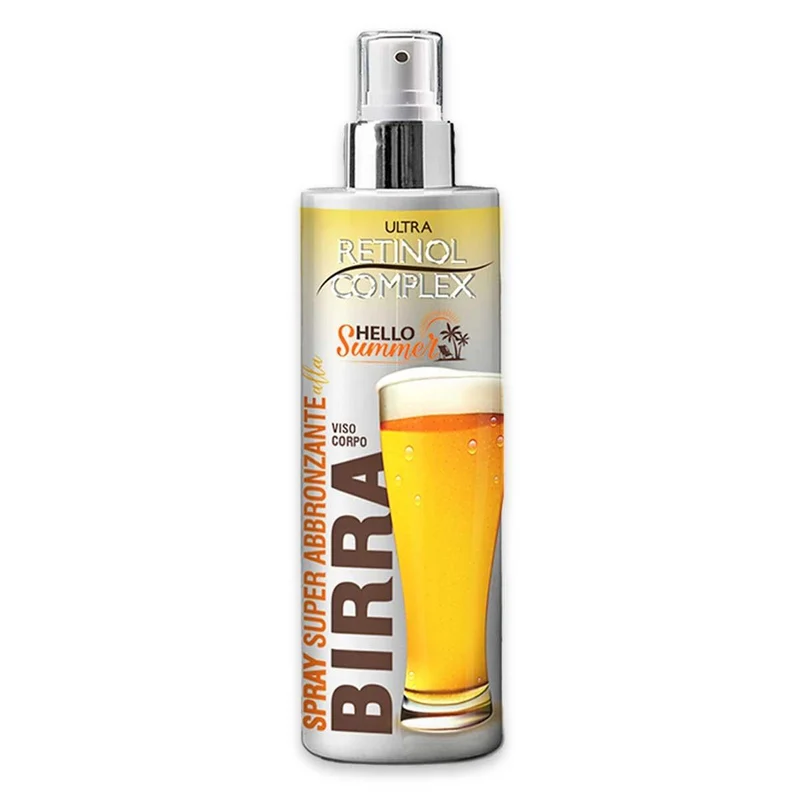 Retinol Complex Hello Summer Spray super abbronzante birra 200 ml — Spray solare