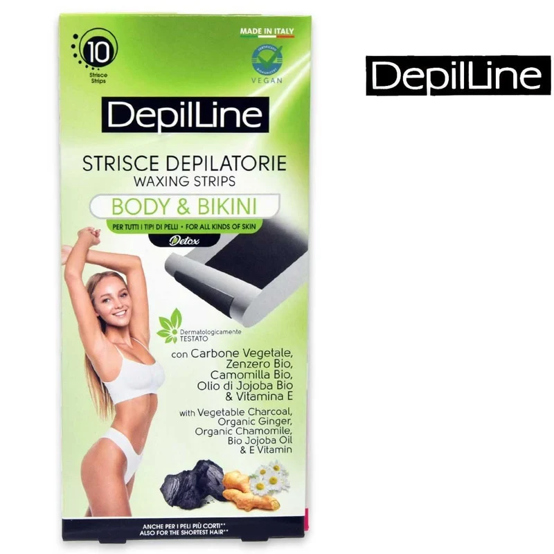 Pharmadoct Strisce Depilatorie Corpo/Bikini Carbone 10 pezzi — Strisce depilatorie