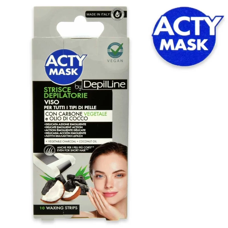 Pharmadoct Strisce Depilatorie Viso Carbone 10 pezzi — Strisce depilatorie
