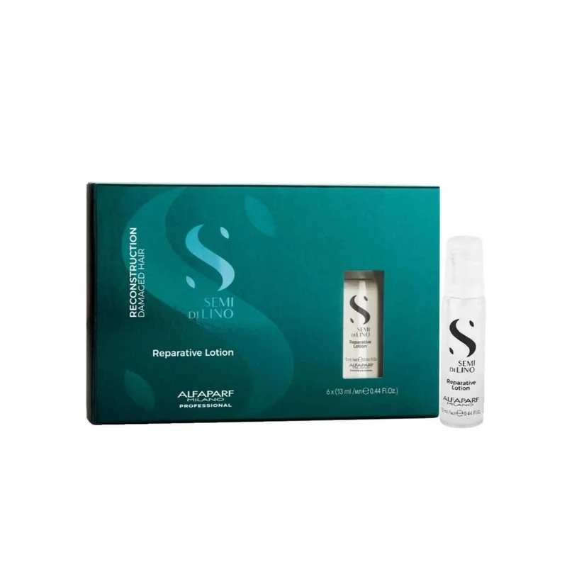 Alfaparf milano Lozione Semi Di Lino Ricostruzione 6 x 13 ml — Lozione riparativa per capelli