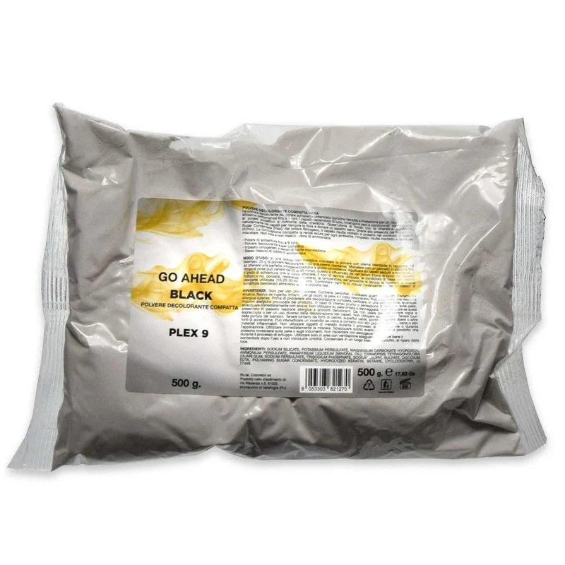 Go Ahead polvere decolorante nero plex 9 toni 500 gr — Polvere decolorante